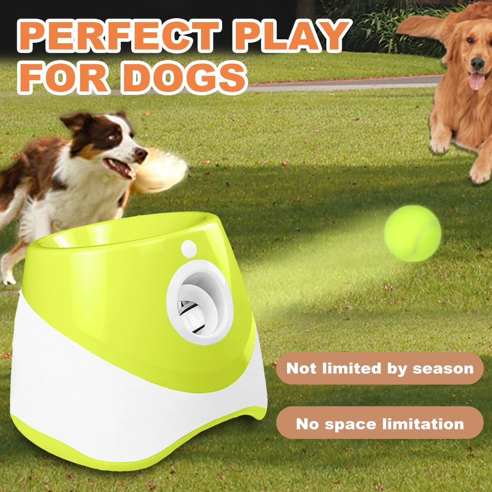 Dog Tennis Launcher Automatic Ball Launcher Throwing Machine Catapult Pet Toys Fun Interactive Throw Rechargable Catapult