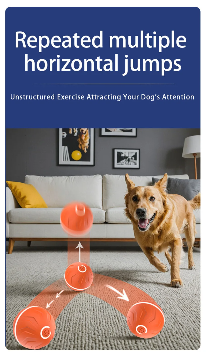 Xiaomi Smart Gravity Bounce Ball Dog Toy Ball Pet Toy Ball Random Jumping and Rolling Battery Life 4 Hours Large Small Dog Toy Xiaomi Smart Gravity Bounce Ball Dog Toy Ball Pet Toy Ball Random Jumping and Rolling Battery Life 4 Hours Large Small Dog Toy