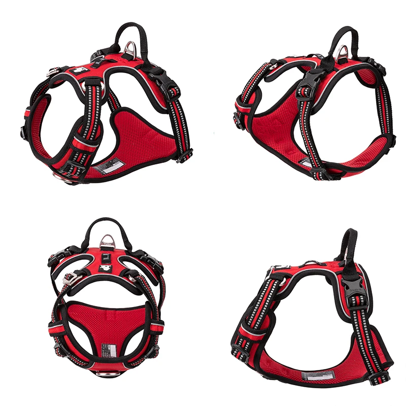 Truelove Pet Reflective Nylon Dog Harness No Pull Adjustable Medium Large Naughty Dog Vest Safety Vehicular Lead Walking Running Truelove Pet Reflective Nylon Dog Harness No Pull Adjustable Medium Large Naughty Dog Vest Safety Vehicular Lead Walking Running