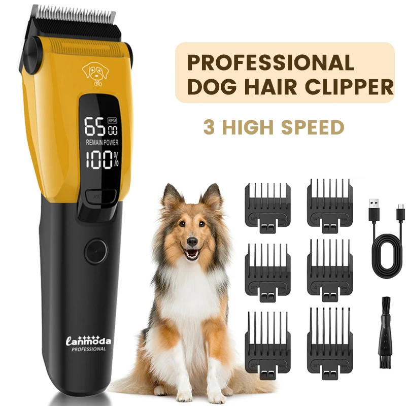 Pet Clipper Professional Dog Hair Trimmer Cat Grooming Shaver Type-C Charged Electric Puppy Cutting Machine for Small Big animal Pet Clipper Professional Dog Hair Trimmer Cat Grooming Shaver Type-C Charged Electric Puppy Cutting Machine for Small Big animal