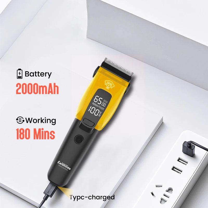 Pet Clipper Professional Dog Hair Trimmer Cat Grooming Shaver Type-C Charged Electric Puppy Cutting Machine for Small Big animal Pet Clipper Professional Dog Hair Trimmer Cat Grooming Shaver Type-C Charged Electric Puppy Cutting Machine for Small Big animal