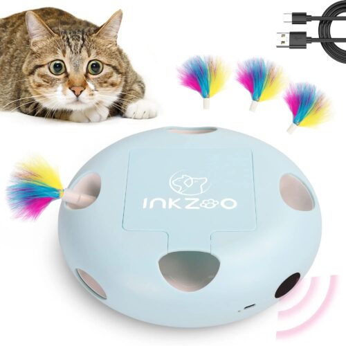 INKZOO Cat Toys, Interactive Cat Toys for Indoor Cats, Smart Interactive Kitten Toy, Automatic 7 Holes Mice Whack-A-Mole INKZOO Cat Toys, Interactive Cat Toys for Indoor Cats, Smart Interactive Kitten Toy, Automatic 7 Holes Mice Whack-A-Mole