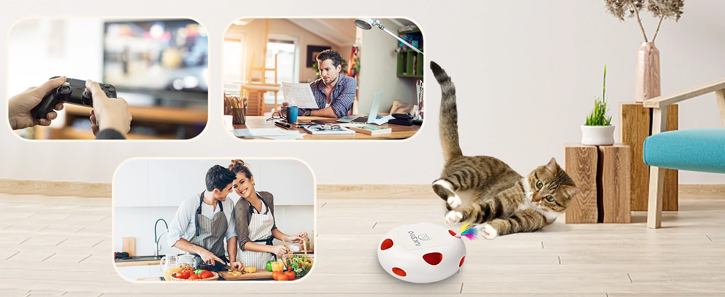 INKZOO Cat Toys, Interactive Cat Toys for Indoor Cats, Smart Interactive Kitten Toy, Automatic 7 Holes Mice Whack-A-Mole INKZOO Cat Toys, Interactive Cat Toys for Indoor Cats, Smart Interactive Kitten Toy, Automatic 7 Holes Mice Whack-A-Mole
