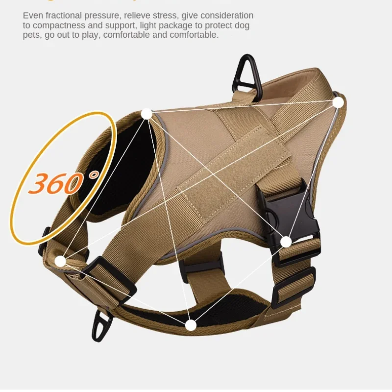 Personalized Tactical Dog Harness Customized Name tags No Pull Breathable Adjustable Pet Harness for Medium Large Dog Personalized Tactical Dog Harness Customized Name tags No Pull Breathable Adjustable Pet Harness for Medium Large Dog