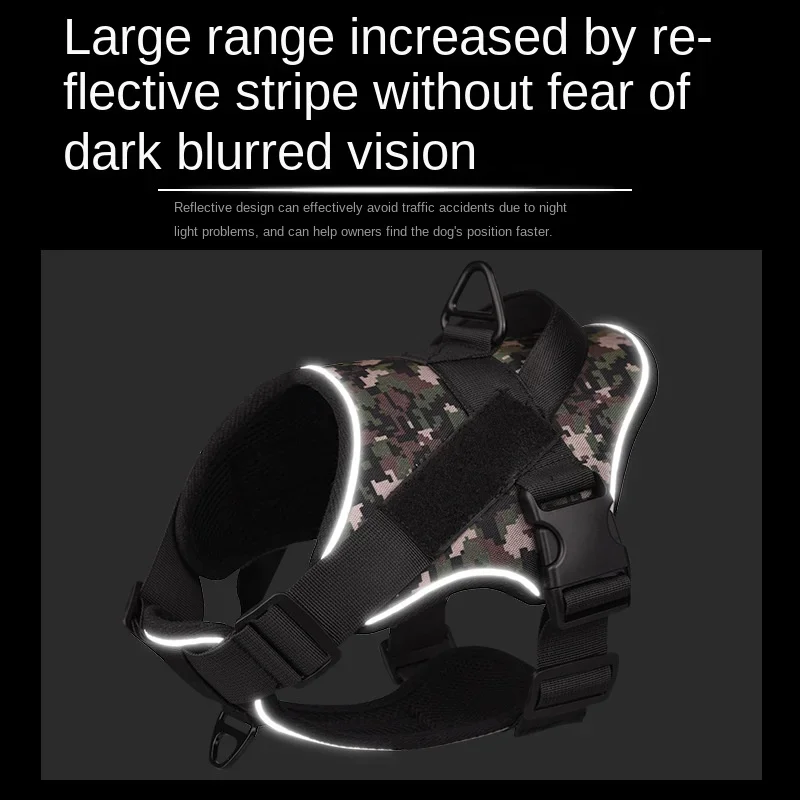 Personalized Tactical Dog Harness Customized Name tags No Pull Breathable Adjustable Pet Harness for Medium Large Dog Personalized Tactical Dog Harness Customized Name tags No Pull Breathable Adjustable Pet Harness for Medium Large Dog