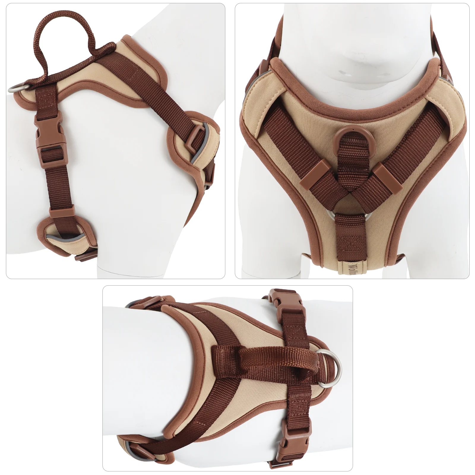 New Chocolate color luxury Dog Harness no pull for large Small dogs Adjustable Chest Strap dog harness personalized New Chocolate color luxury Dog Harness no pull for large Small dogs Adjustable Chest Strap dog harness personalized