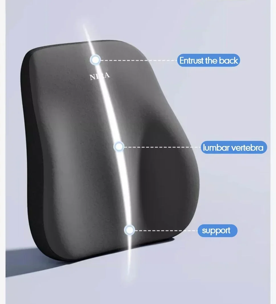 Car Lumbar Back Support Headrest Neck Pillow Memory Foam Lumbar Pillow Soft Neck Pillows Cushion Car Seat Cushion Tools