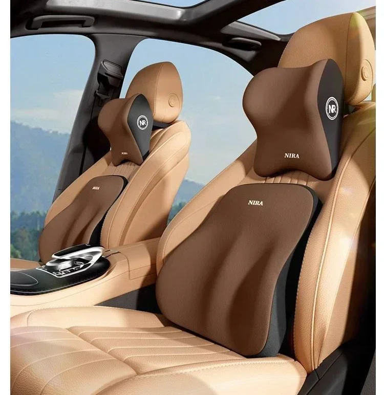 Car Lumbar Back Support Headrest Neck Pillow Memory Foam Lumbar Pillow Soft Neck Pillows Cushion Car Seat Cushion Tools