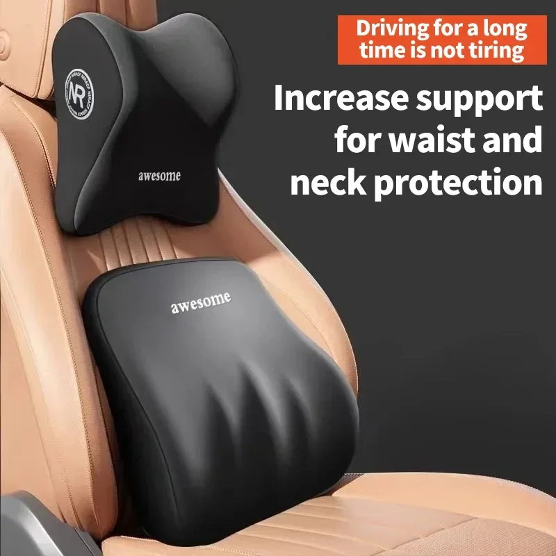 Car Lumbar Back Support Headrest Neck Pillow Memory Foam Lumbar Pillow Soft Neck Pillows Cushion Car Seat Cushion Tools Car Lumbar Back Support Headrest Neck Pillow Memory Foam Lumbar Pillow Soft Neck Pillows Cushion Car Seat Cushion Tools