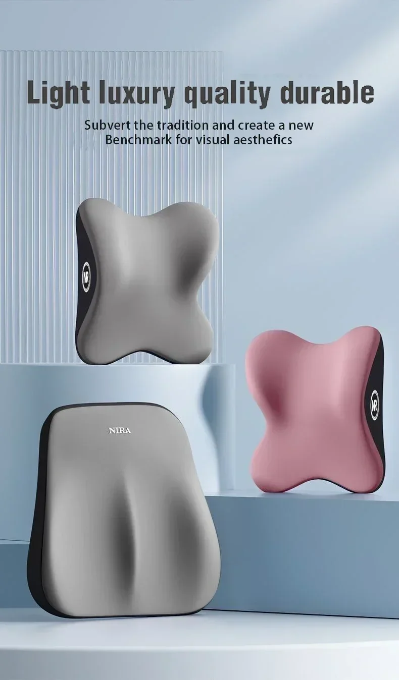 Car Lumbar Back Support Headrest Neck Pillow Memory Foam Lumbar Pillow Soft Neck Pillows Cushion Car Seat Cushion Tools