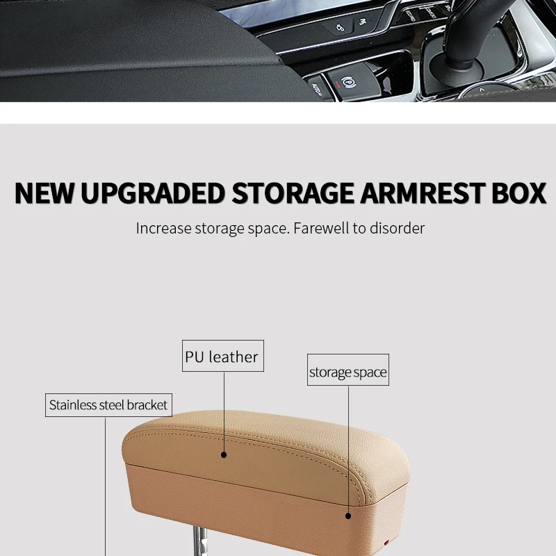 JFBONIN Car Armrest Organizer Featuring a Liftable Storage Box Center Console Gap Holder Tray for Vehicle Interior Organization JFBONIN Car Armrest Organizer Featuring a Liftable Storage Box Center Console Gap Holder Tray for Vehicle Interior Organization