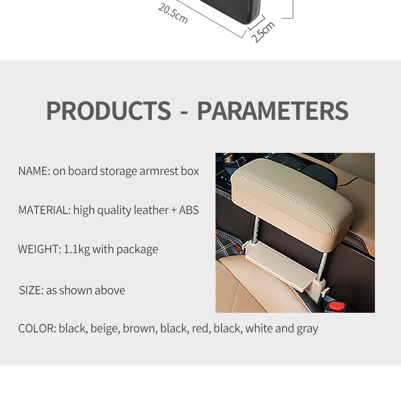 JFBONIN Car Armrest Organizer Featuring a Liftable Storage Box Center Console Gap Holder Tray for Vehicle Interior Organization JFBONIN Car Armrest Organizer Featuring a Liftable Storage Box Center Console Gap Holder Tray for Vehicle Interior Organization