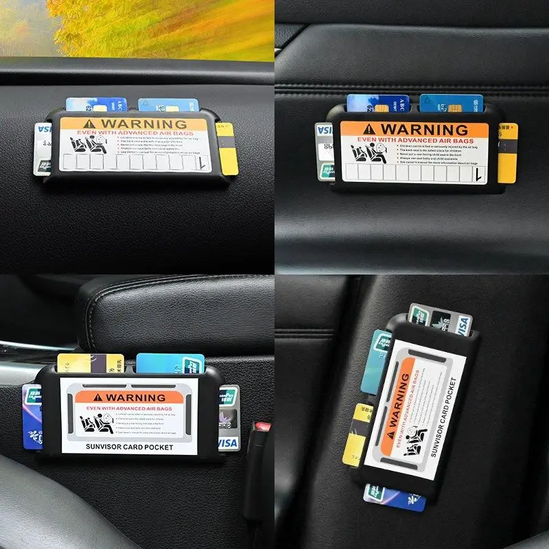 Car Sun Visor Storage Holder Car Card Holder Organizer Leather Multi-function Clip Card Bag Pocket Auto Car Interior Accessories Car Sun Visor Storage Holder Car Card Holder Organizer Leather Multi-function Clip Card Bag Pocket Auto Car Interior Accessories