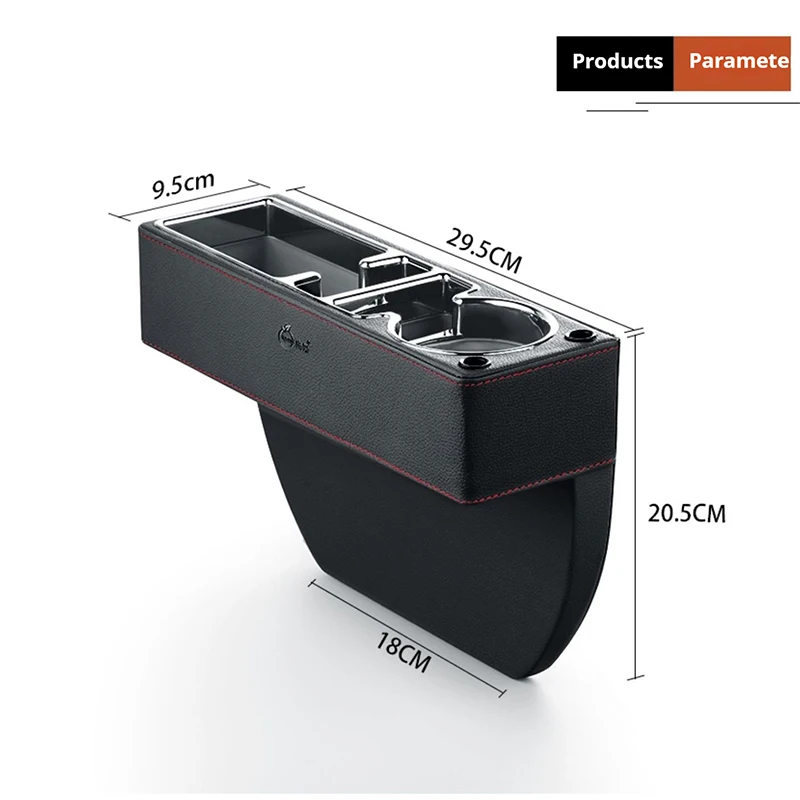 Car Seat Gap Filler Organizer With Cup Holder Front Seat Console Side Pocket With Dual USB Charger PU Leather Car Interior Car Seat Gap Filler Organizer With Cup Holder Front Seat Console Side Pocket With Dual USB Charger PU Leather Car Interior