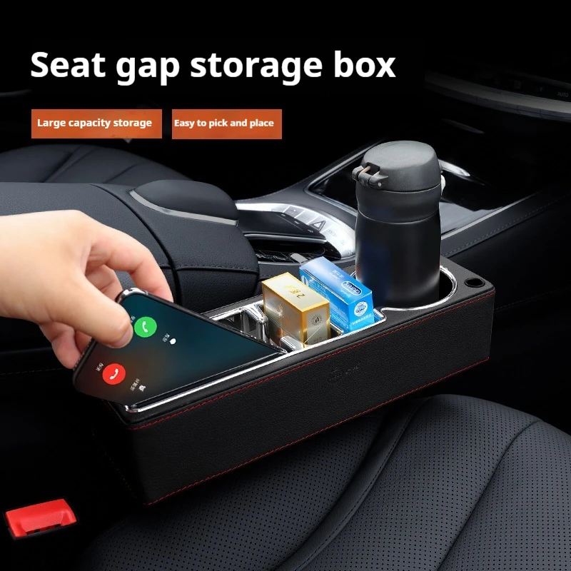 Car Seat Gap Filler Organizer With Cup Holder Front Seat Console Side Pocket With Dual USB Charger PU Leather Car Interior Car Seat Gap Filler Organizer With Cup Holder Front Seat Console Side Pocket With Dual USB Charger PU Leather Car Interior