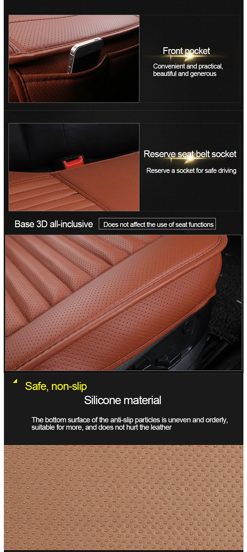 Leather Car Seat Cover Interior Auto Seats Cover Cushion Four Seasons Protector Mat Universal Seat-Cover Carpet Auto Accessories Leather Car Seat Cover Interior Auto Seats Cover Cushion Four Seasons Protector Mat Universal Seat-Cover Carpet Auto Accessories