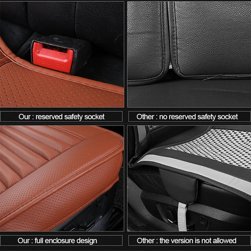 Leather Car Seat Cover Interior Auto Seats Cover Cushion Four Seasons Protector Mat Universal Seat-Cover Carpet Auto Accessories Leather Car Seat Cover Interior Auto Seats Cover Cushion Four Seasons Protector Mat Universal Seat-Cover Carpet Auto Accessories